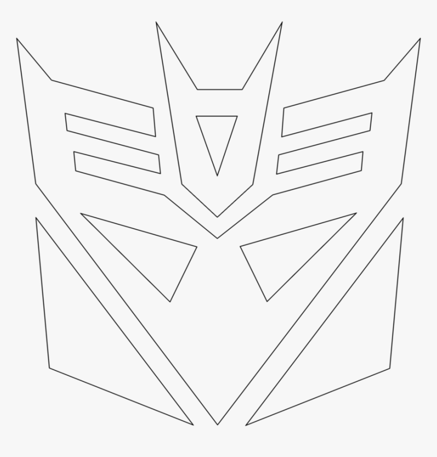 Transformers Decepticon Symbol - Transformer Logo Outline Deceptacon, HD Png Download, Free Download