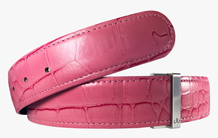 Pink Crocodile Texture Leather Belt - Belt, HD Png Download, Free Download