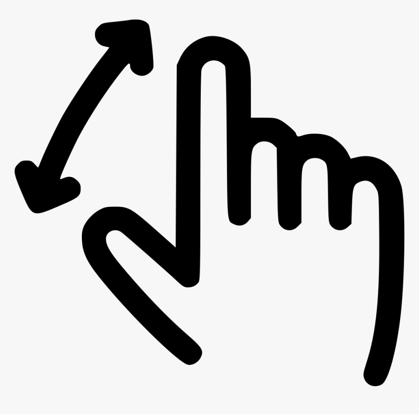 Swipe Touch Pinch Zoom - Hand Point Icon, HD Png Download, Free Download