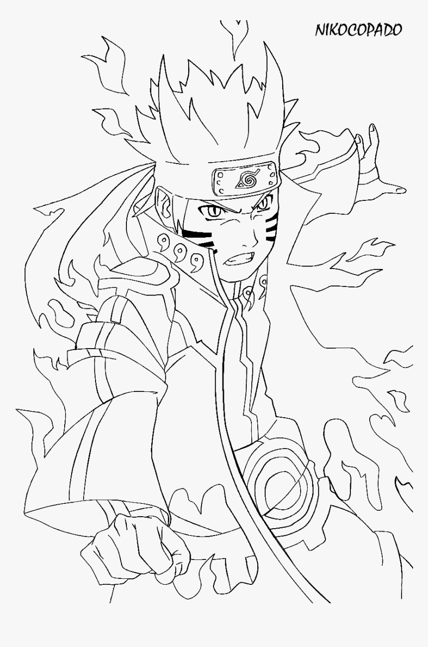 click to see printable version of naruto in kurama nine tailed fox naruto coloring page hd png download kindpng click to see printable version of