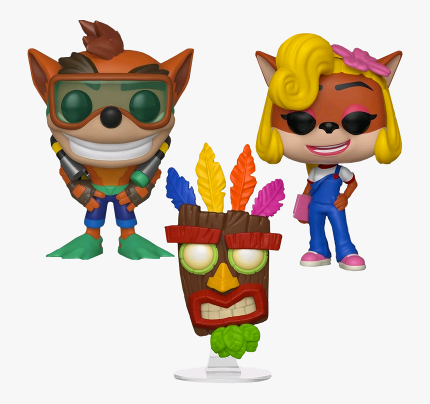 Transparent Crash Bandicoot Head Png - Funko Pop Crash Bandicoot Scuba, Png Download, Free Download