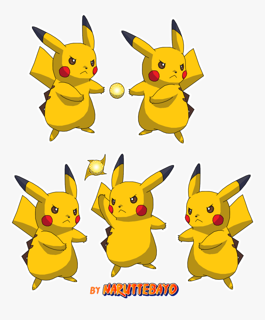 Pikachu Rasengan X2 Coloring - Cartoon, HD Png Download, Free Download