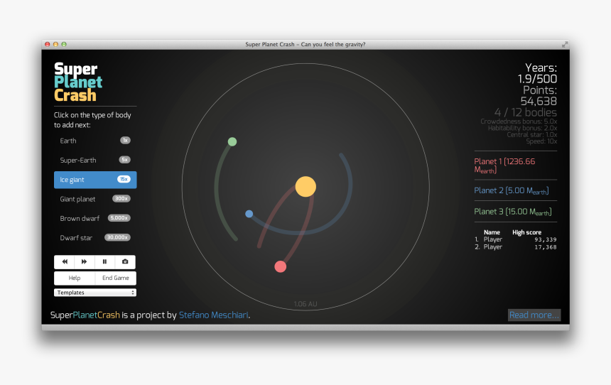 Super Planet Crash Screen Cap - Orrery App, HD Png Download, Free Download