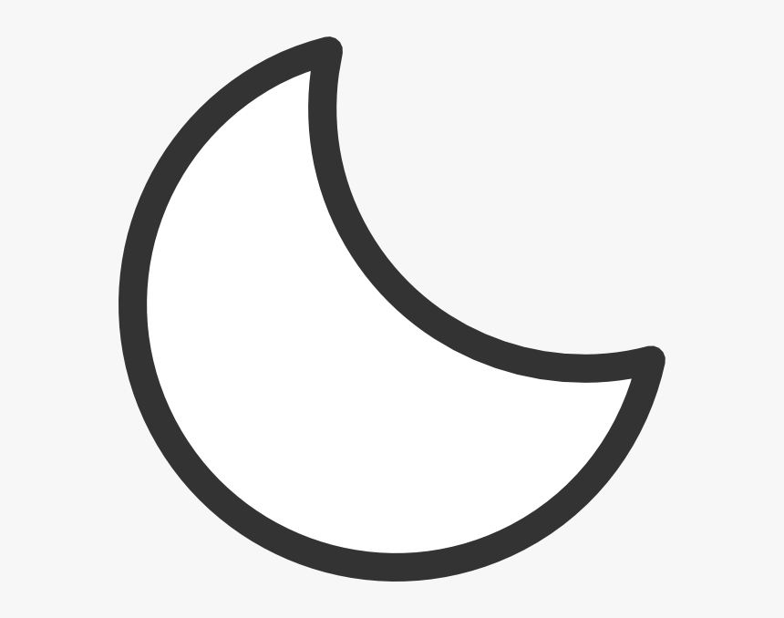 Black Stars And Moon Images Png Image Clipart - Crescent Moon Clipart Black And White, Transparent Png, Free Download