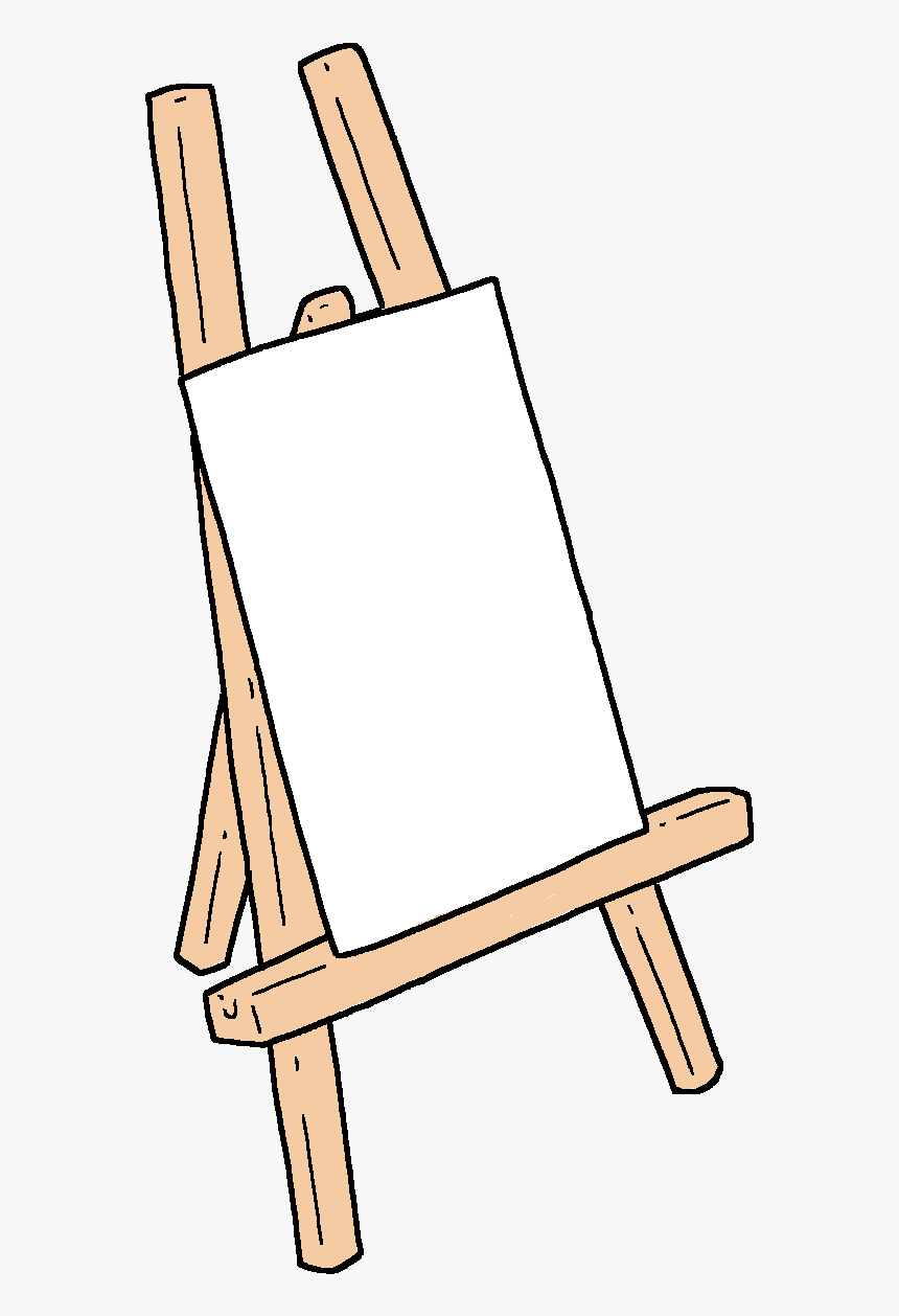 Old Easel With Canvas Png , Png Download - Blank Easel Canvas Transparent, Png Download, Free Download