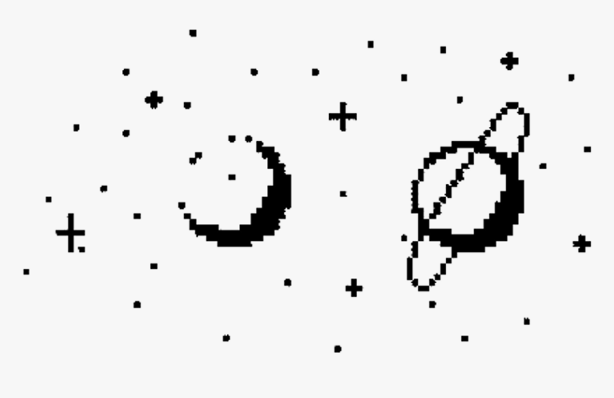 Pixel Moon And Stars , Png Download - Pixel Stars Png, Transparent Png, Free Download