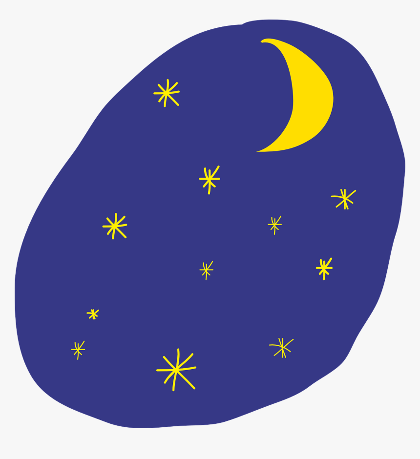 Maan En Sterren Tekening, HD Png Download, Free Download