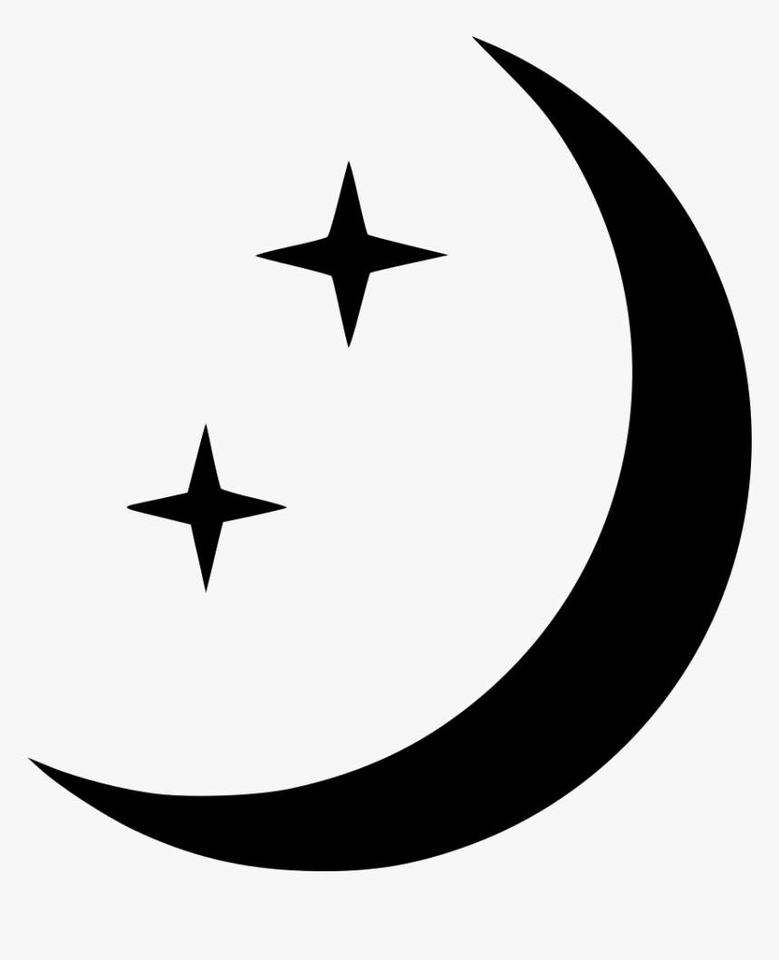 Moon And Stars - Moon And Stars Svg, HD Png Download, Free Download