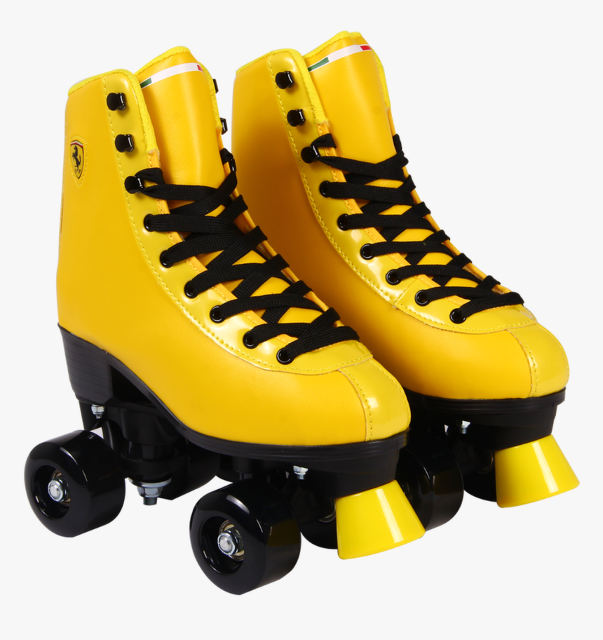 Ferrari Yellow Classic Roller Skates - Yellow Roller Skates, HD Png Download, Free Download