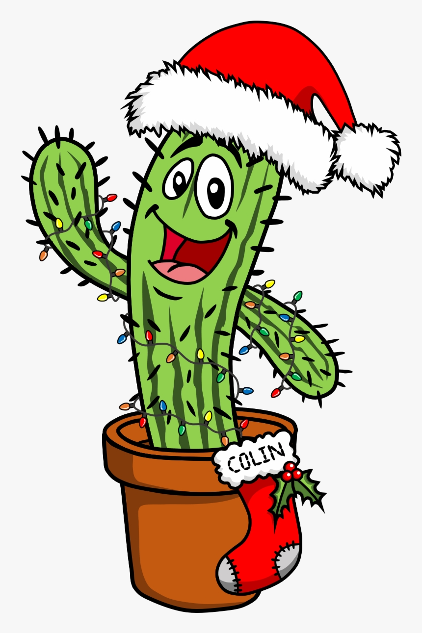 Free Clipart Cactus Christmas, HD Png Download, Free Download