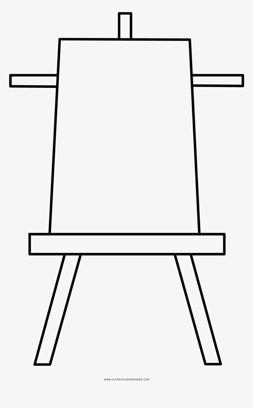 Easel Coloring Page - Caballetes Para Dibujo Para Colorear, HD Png Download, Free Download