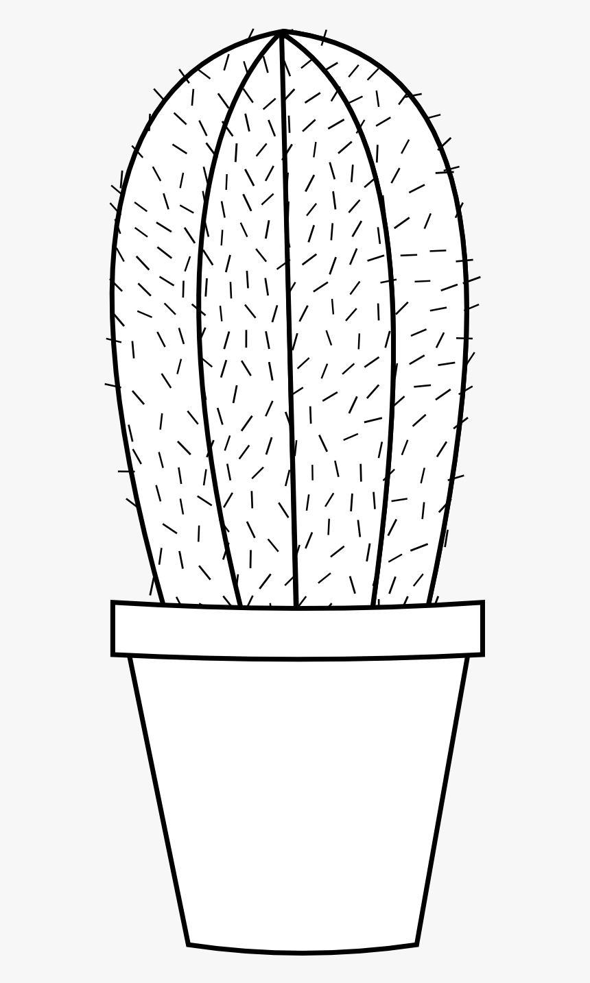 Cactus Clipart Black And White - Clipart Silhouette Black And White Cactus, HD Png Download, Free Download