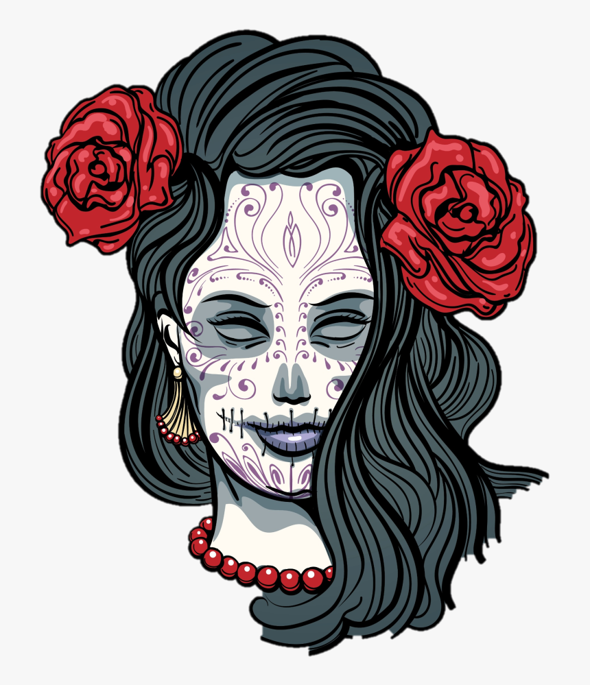 Day Of The Dead Girl Transparent , Transparent Cartoons - Transparent Day Of The Dead Clipart, HD Png Download, Free Download