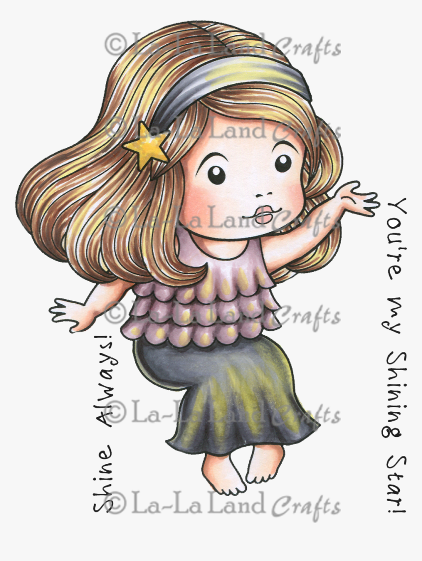 Shining Star Marci Digi Stamp - Cartoon, HD Png Download, Free Download