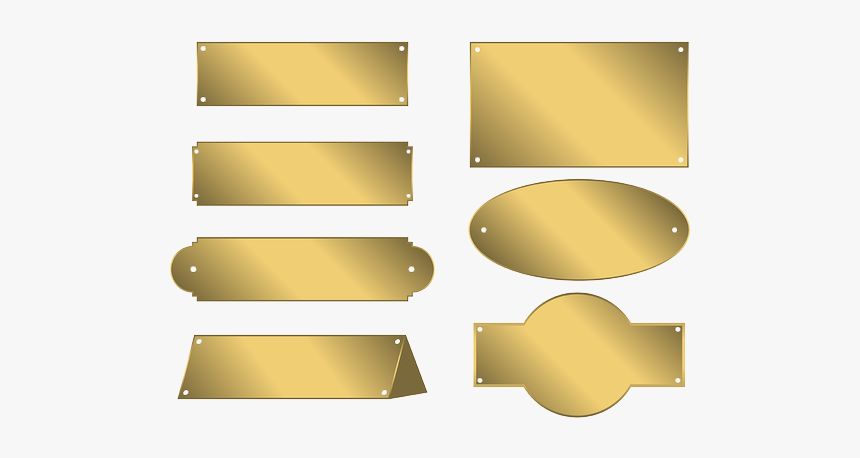 Golden Name Plate Png Photo - Golden Name Plate Png, Transparent Png, Free Download
