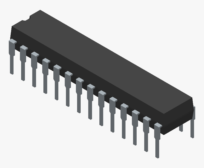 Pic24fj64gb002 I/sp - Microchip - 3d Model - Dual In - Atmega328p Icon, HD Png Download, Free Download