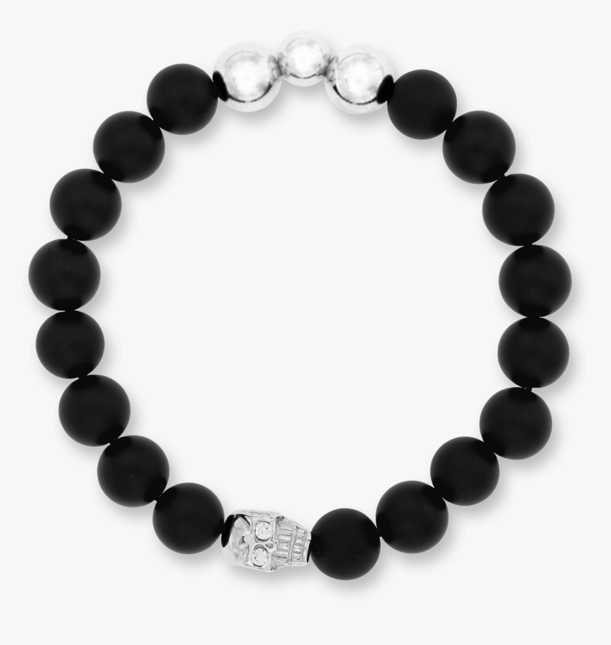 Vega White Gold Plated Sterling Silver & Black Agate - Armband, HD Png Download, Free Download