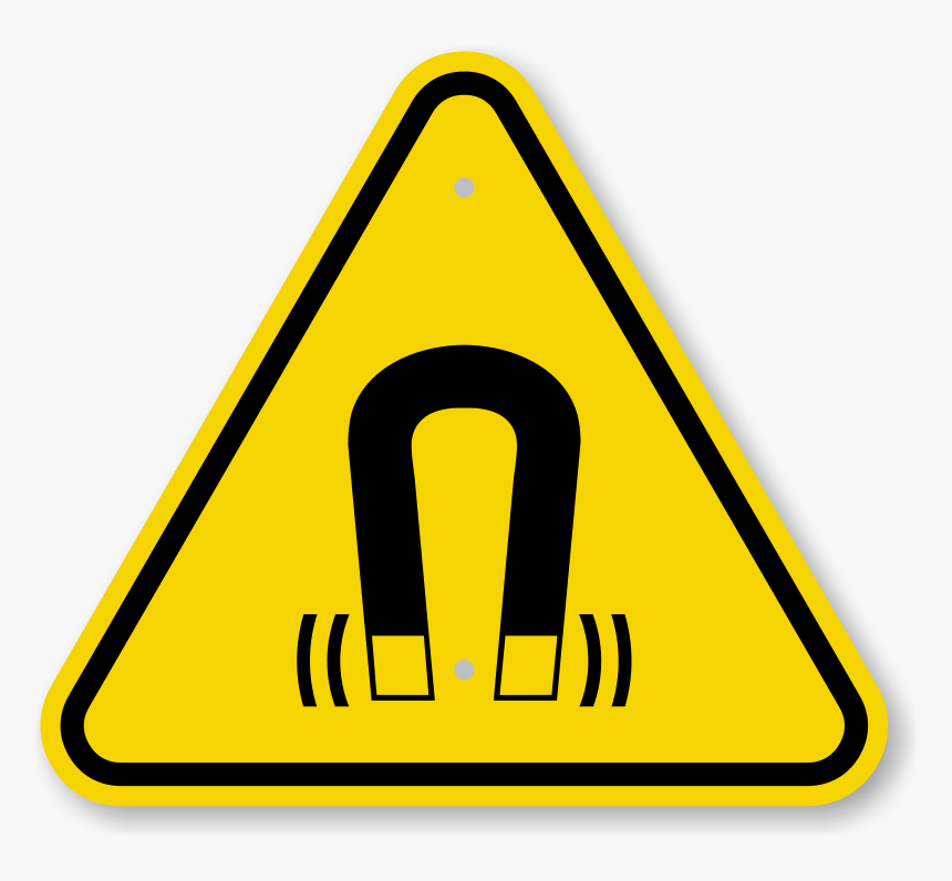 Iso Strong Magnetic Field Warning Symbol Sign Ships - Explosion Hazard Safety Symbol, HD Png Download, Free Download