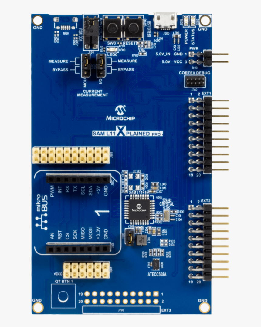 Microchip Dm320205 Electronic Development Board - Saml11 Xplained Pro Evaluation Kit, HD Png Download, Free Download