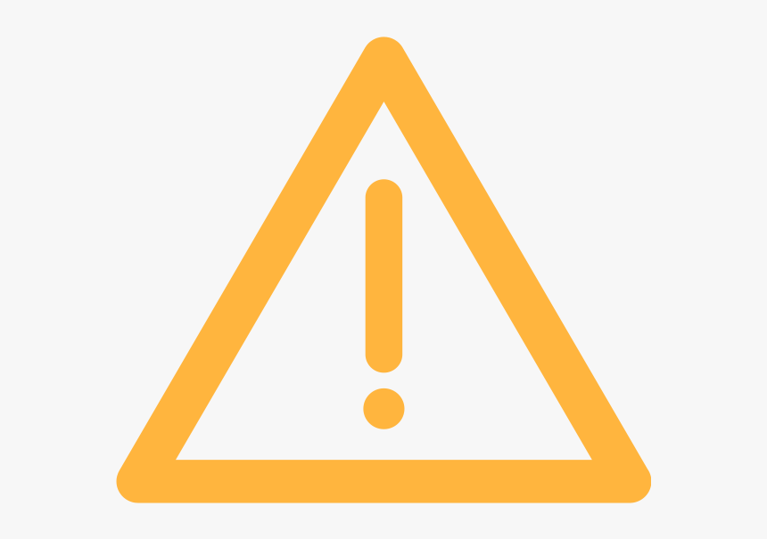 Warning Symbol In Orange - Fiat 500 Warning Lights Yellow Triangle, HD Png Download, Free Download