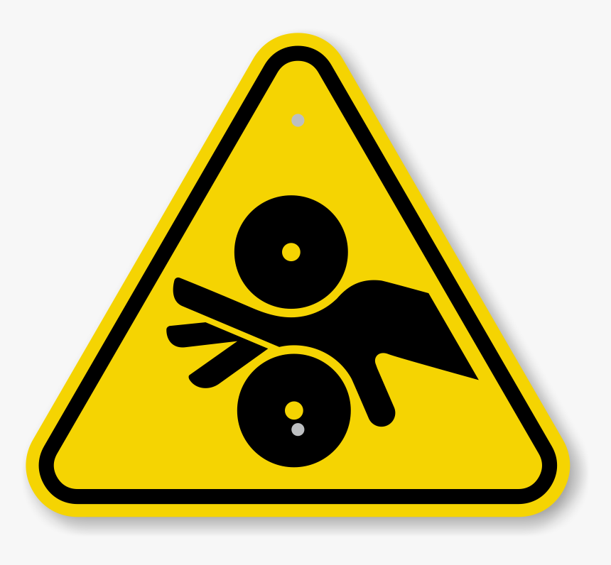 Iso Entanglement Pinch Point Symbol Warning Sign - Warning Pinch Point Hazard, HD Png Download, Free Download