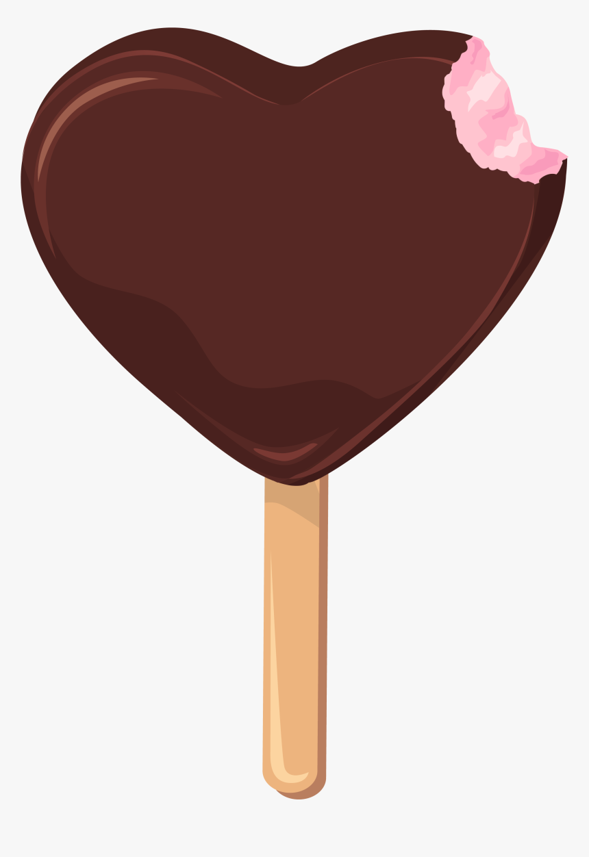 Transparent Ice Cream Clipart Png - Ice Cream Stick Heart, Png Download, Free Download