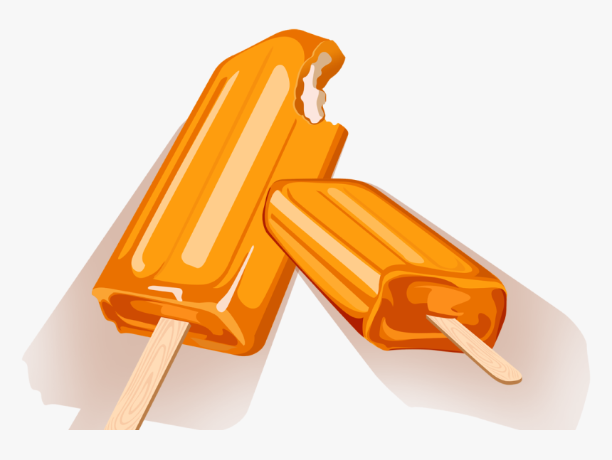 Orange Ice Cream Clipart - Orange Ice Background, HD Png Download, Free Download