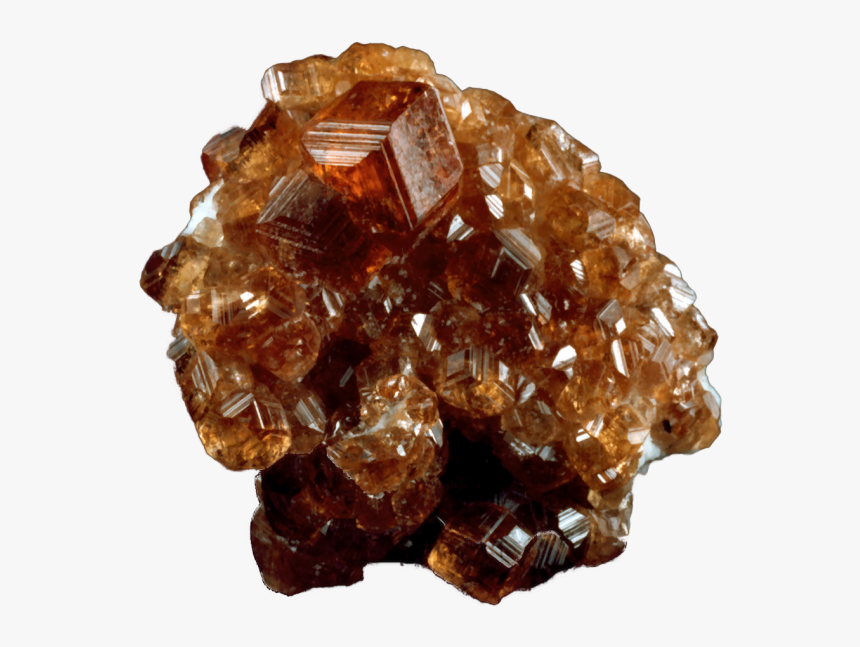 Transparent Mineral Garnet - Reddish Brown Crystal Stone, HD Png Download, Free Download