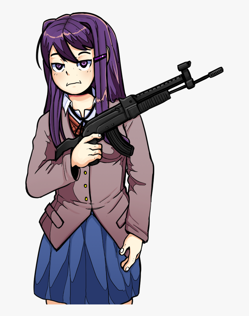 Doki Doki Literature Club With Guns, HD Png Download, Free Download