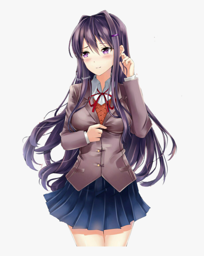 Визуальные Новеллы,фэндомы,doki Doki Literature Club,foreign - Yuri Fanart  Doki Doki, HD Png Download - kindpng