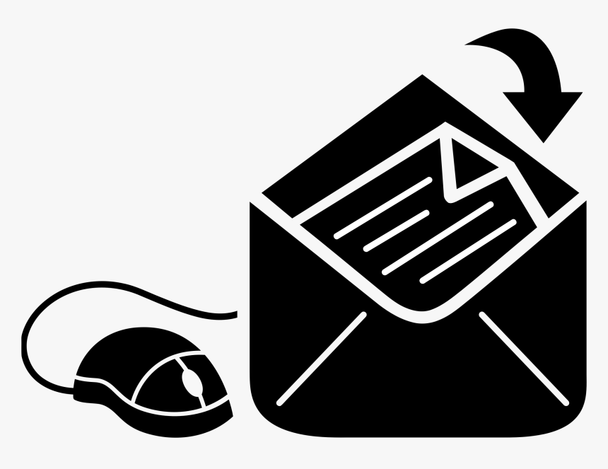 Symbol,logo,computer Icons - B&w Envelope Icon, HD Png Download, Free Download