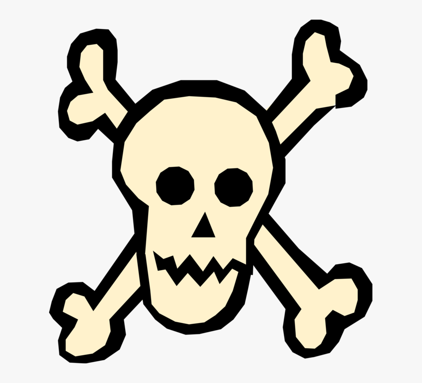 Vector Illustration Of Buccaneer Pirate Skull And Crossbones, HD Png Download, Free Download