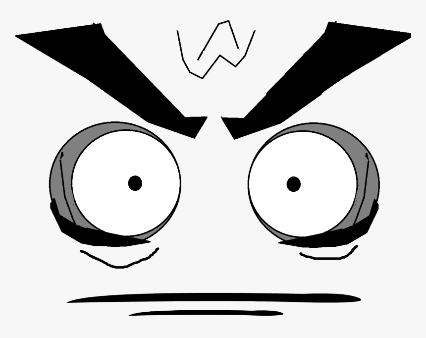 Evil Cartoon Eyes - Bfdi Angry Evil Leafy, HD Png Download - kindpng.