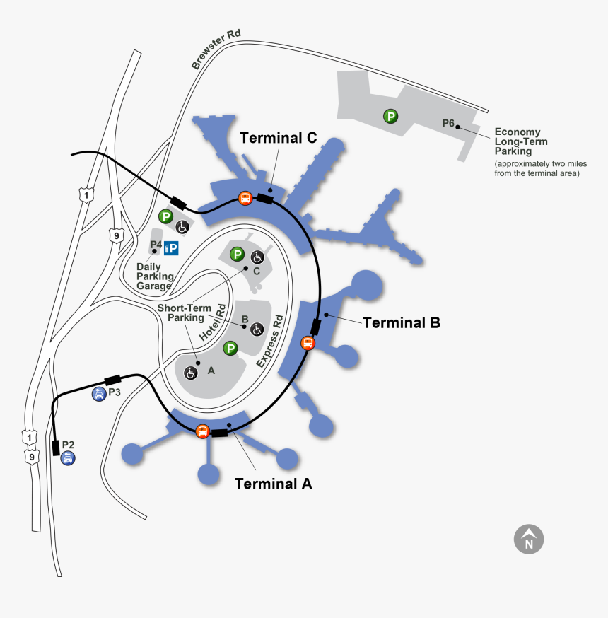 Terminal B Newark Airport Map, HD Png Download, Free Download