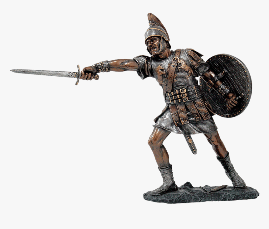 Attacking Roman Soldier Statue - Ancient Roman Soldier Statue, HD Png Download, Free Download