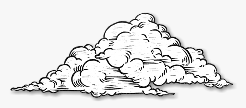 Clouds Clipart Sketch - Clouds Drawing Transparent, HD Png Download, Free Download