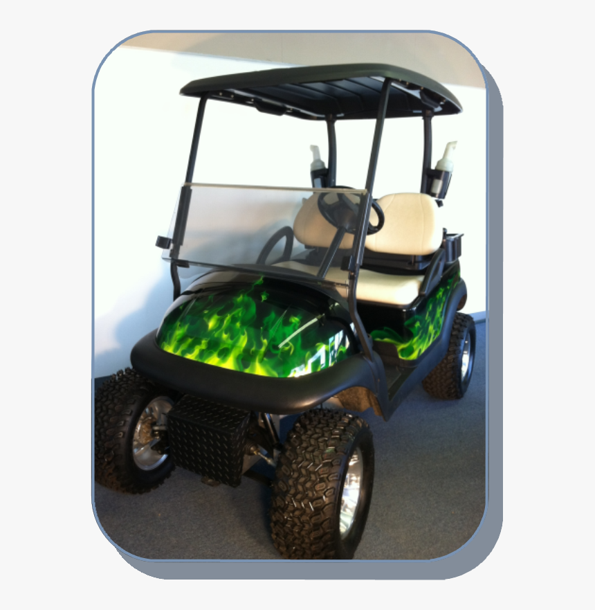 Transparent Green Flames Png - Golf Cart Custom Flame, Png Download, Free Download