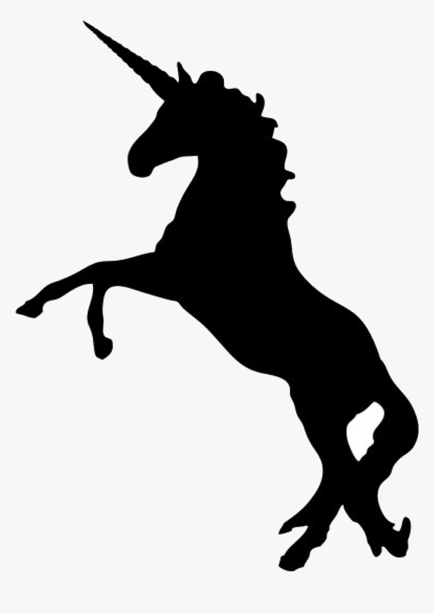 Unicorn Black Silhouette, HD Png Download, Free Download