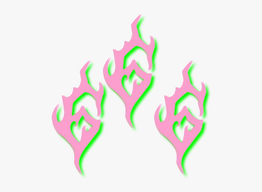 #666 #pink #green #flames #devil #satan #satanist #goth - 666 Pink Green Flames, HD Png Download, Free Download