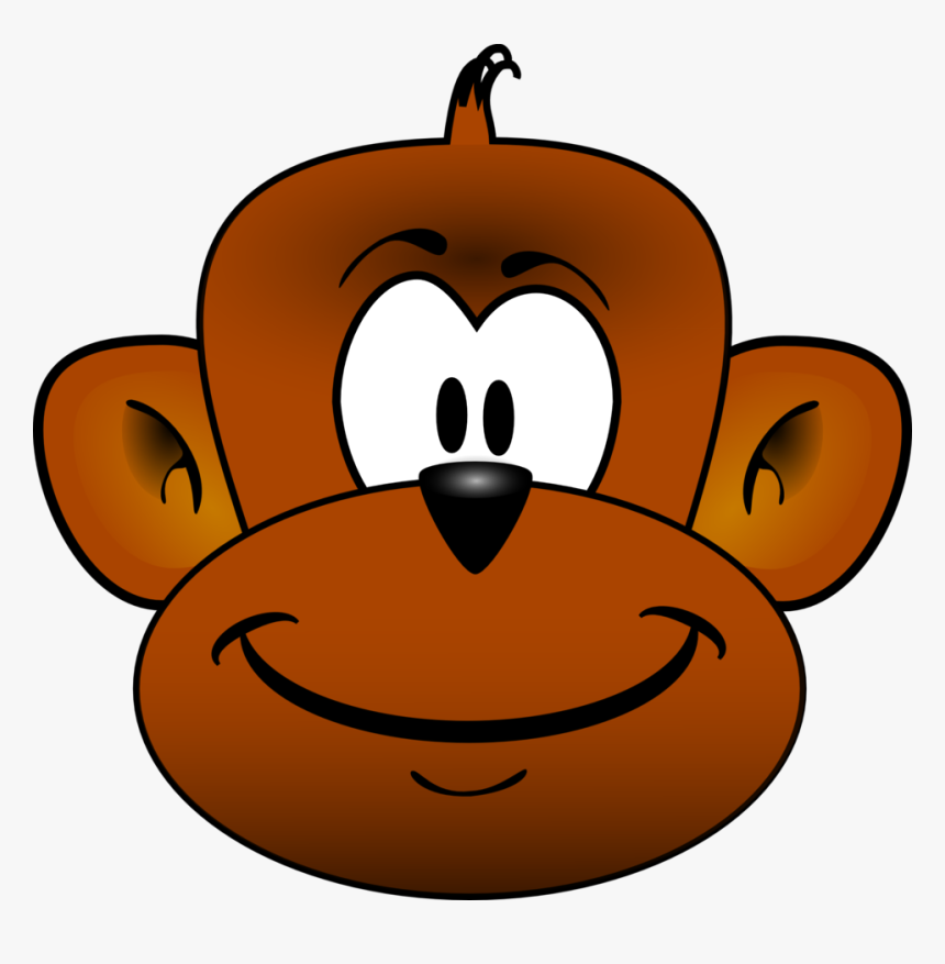 Baby Monkey Face Clip Art - Monkey Head Clipart, HD Png Download, Free Download