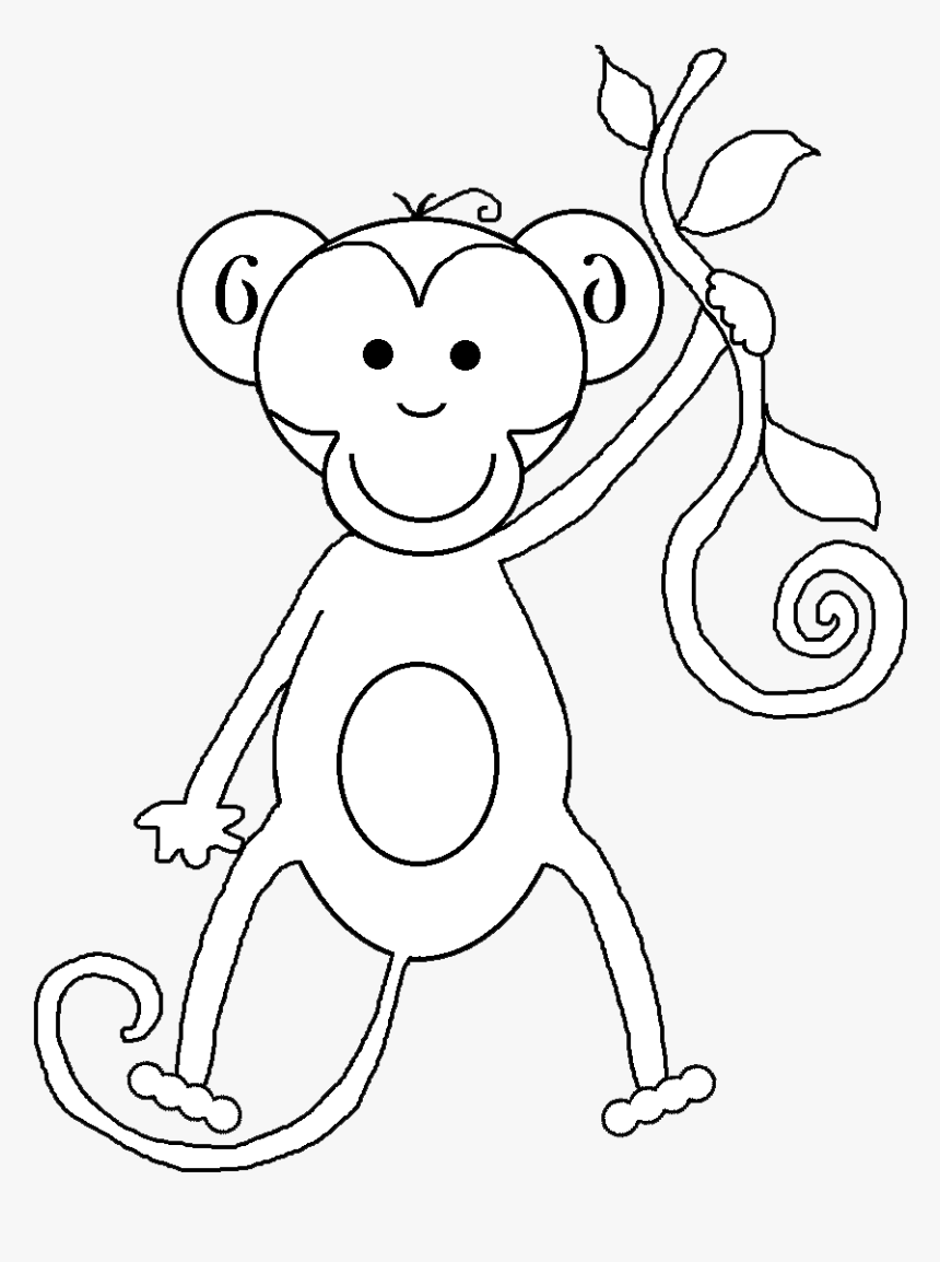 Transparent White Tiger Clipart - Cartoon Monkey Black Background, HD Png Download, Free Download