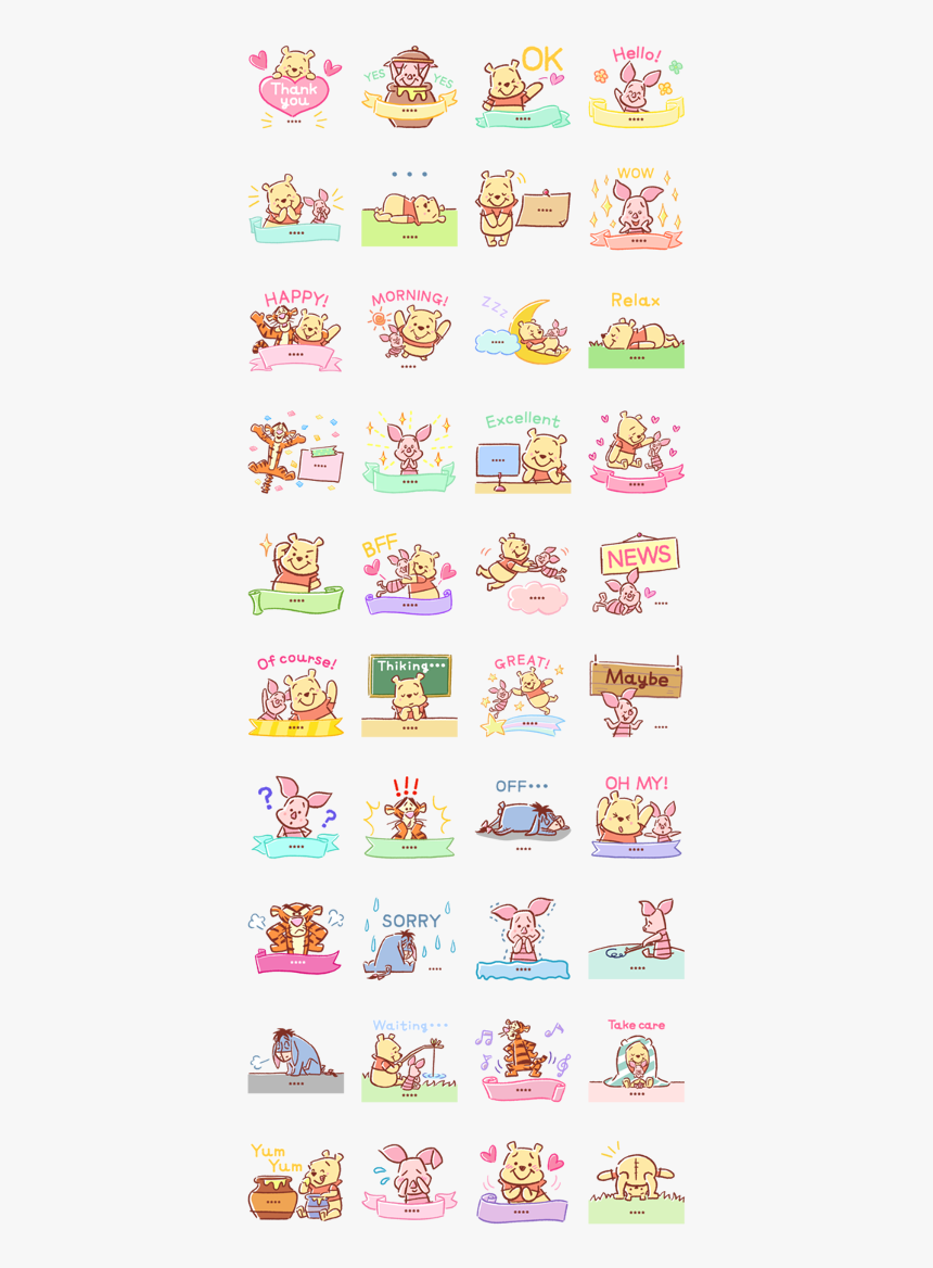 Winnie The Pooh Custom Stickers Line Sticker Gif & - くま の プー さん カスタム スタンプ, HD Png Download, Free Download