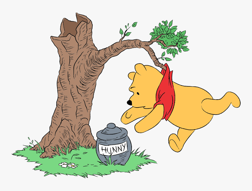 Winnie The Pooh Tree Clipart, HD Png Download - kindpng.