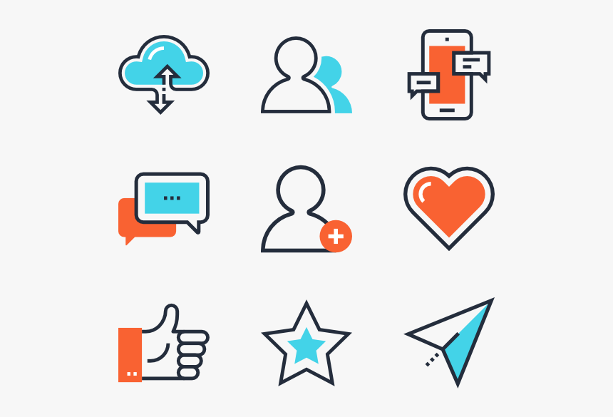 Social Media Icons 3283 Free Vector - Medio De Comunicacion Icono, HD Png Download, Free Download