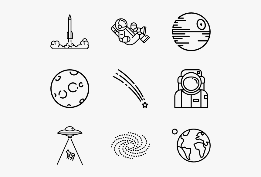 Hd Social Media Icons Lineart - Space Icon Vector, HD Png Download, Free Download