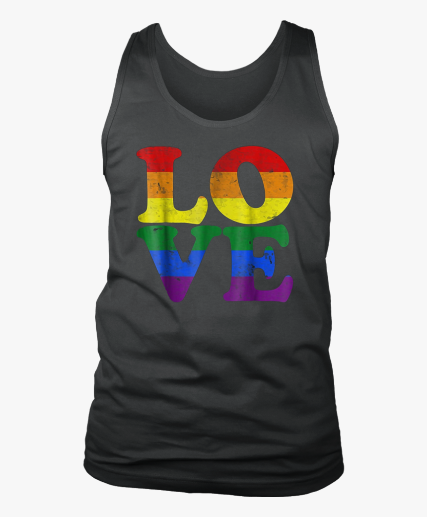 Vintage Love Rainbow Flag Lgbt Gay Pride T-shirt - T-shirt, HD Png Download, Free Download