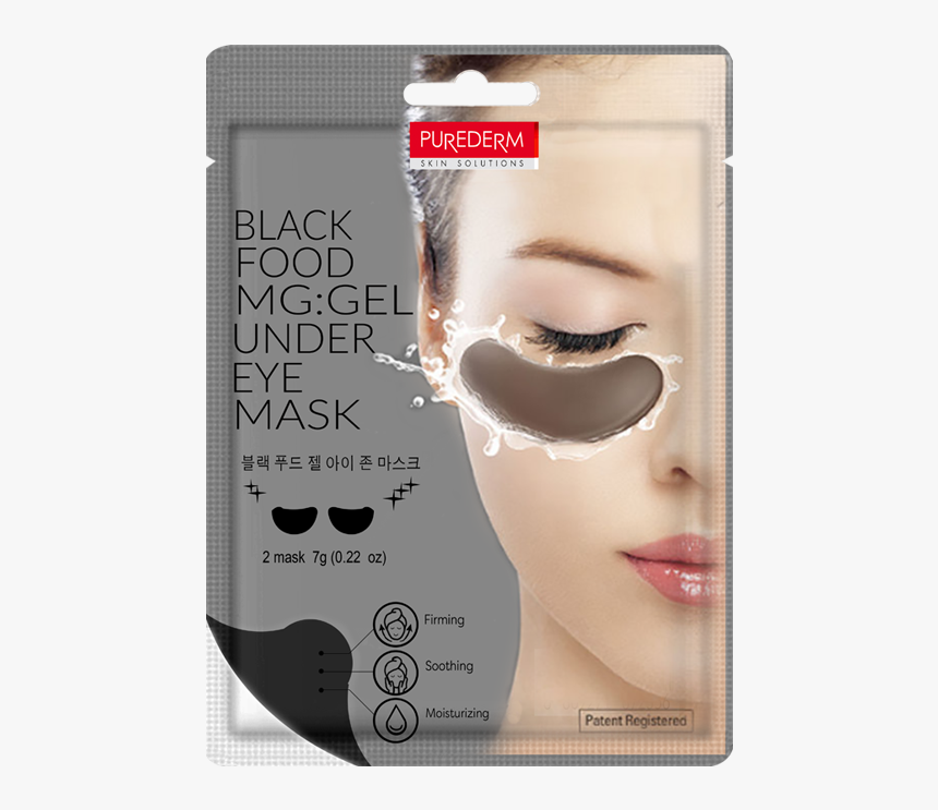 Purederm Black Food Mg Gel Under Eye Mask, HD Png Download, Free Download
