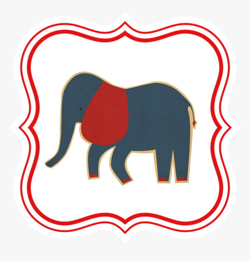 Elephant Kids Animal Tag Label - Cool Blue Distribution, HD Png Download, Free Download