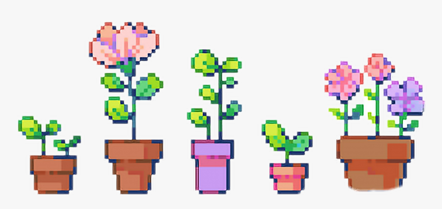 Pixel Art Minecraft Flowers Hd Png Download Kindpng