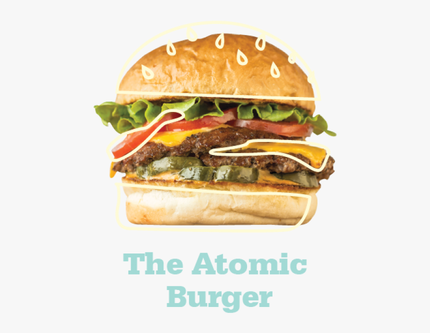 The Atomic Burger - Typographic Contrast, HD Png Download, Free Download